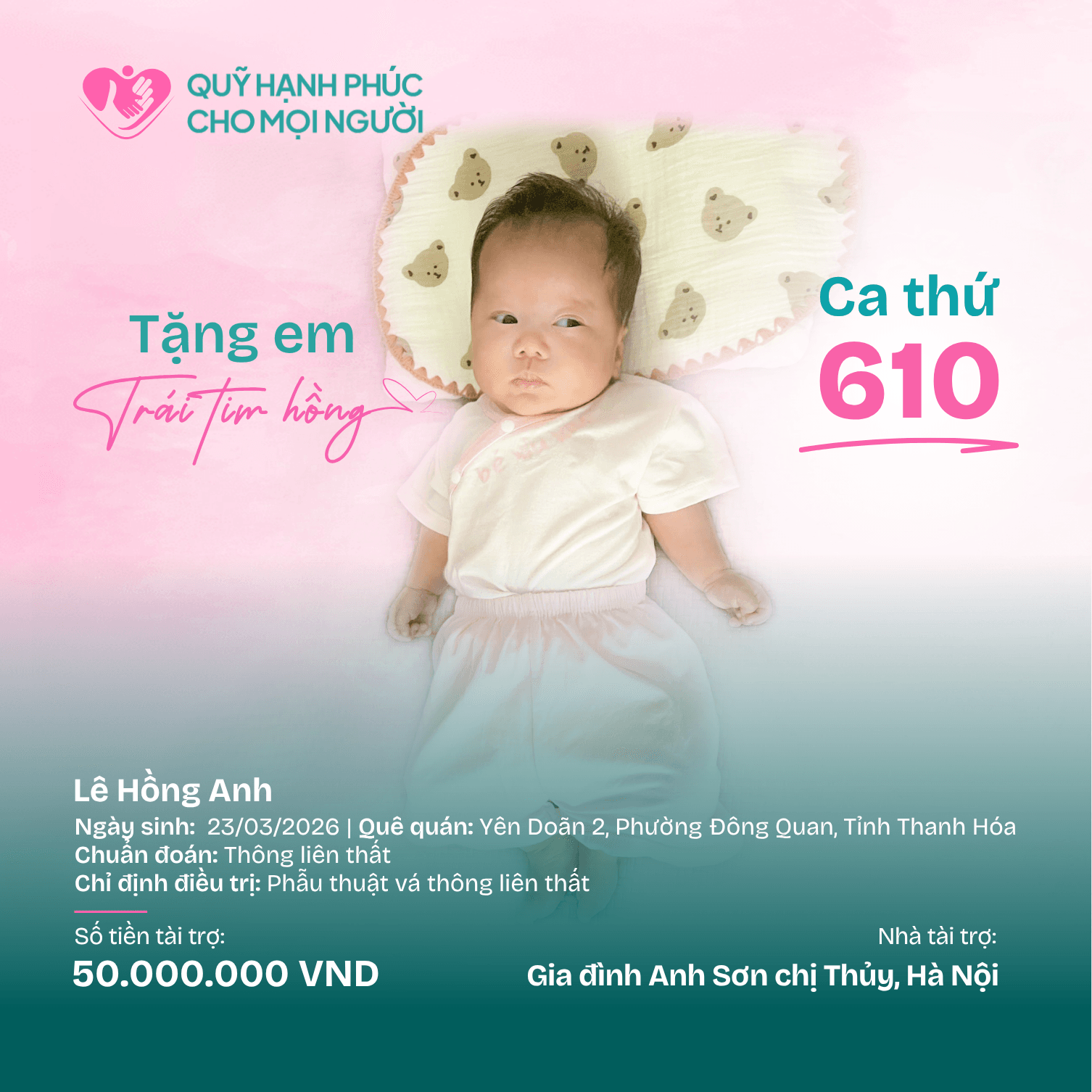 THÔNG BÁO: TẶNG EM TRÁI ❤️HỒNG SỐ 610